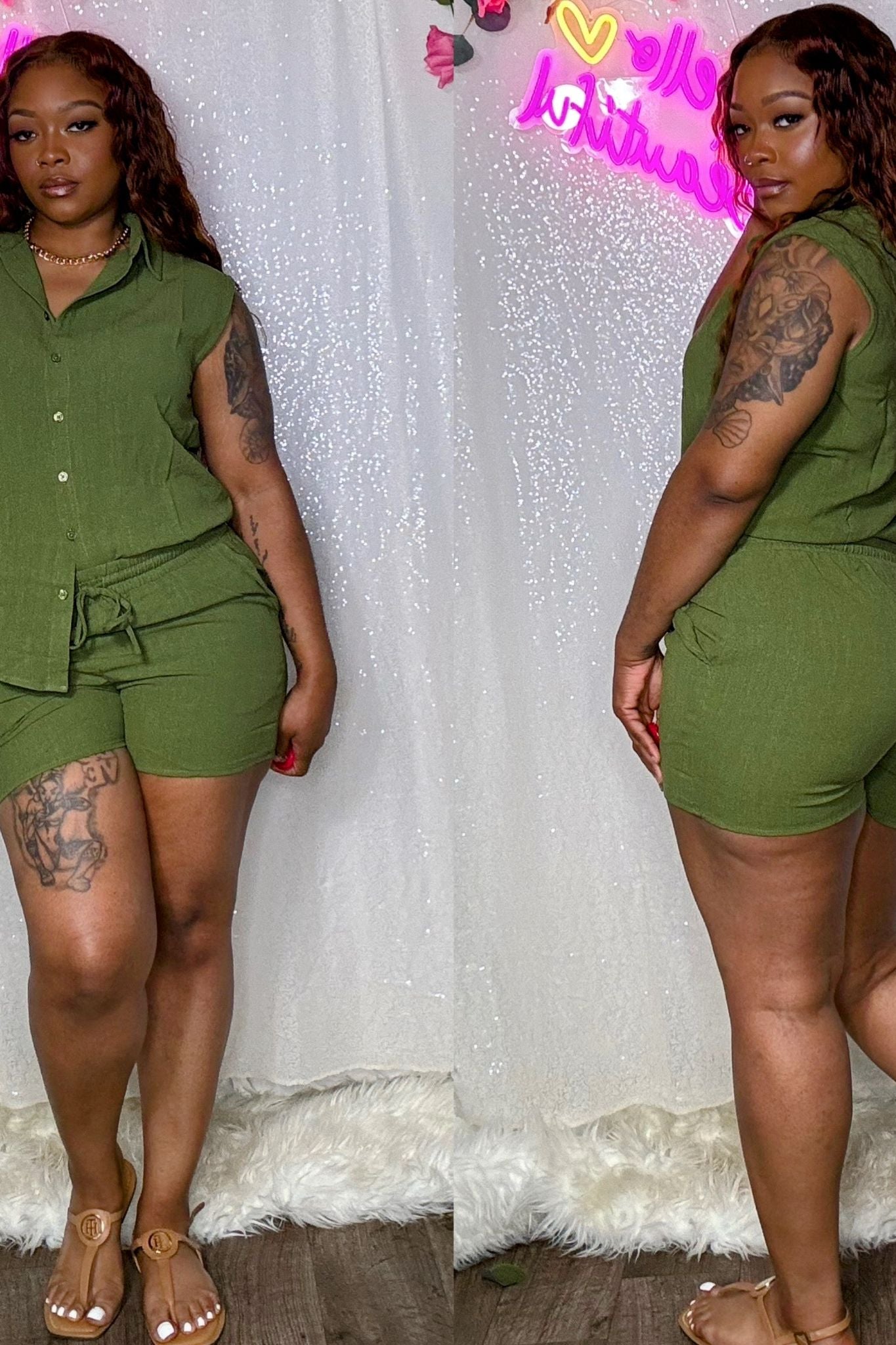 Shorts Set (Moss Green)
