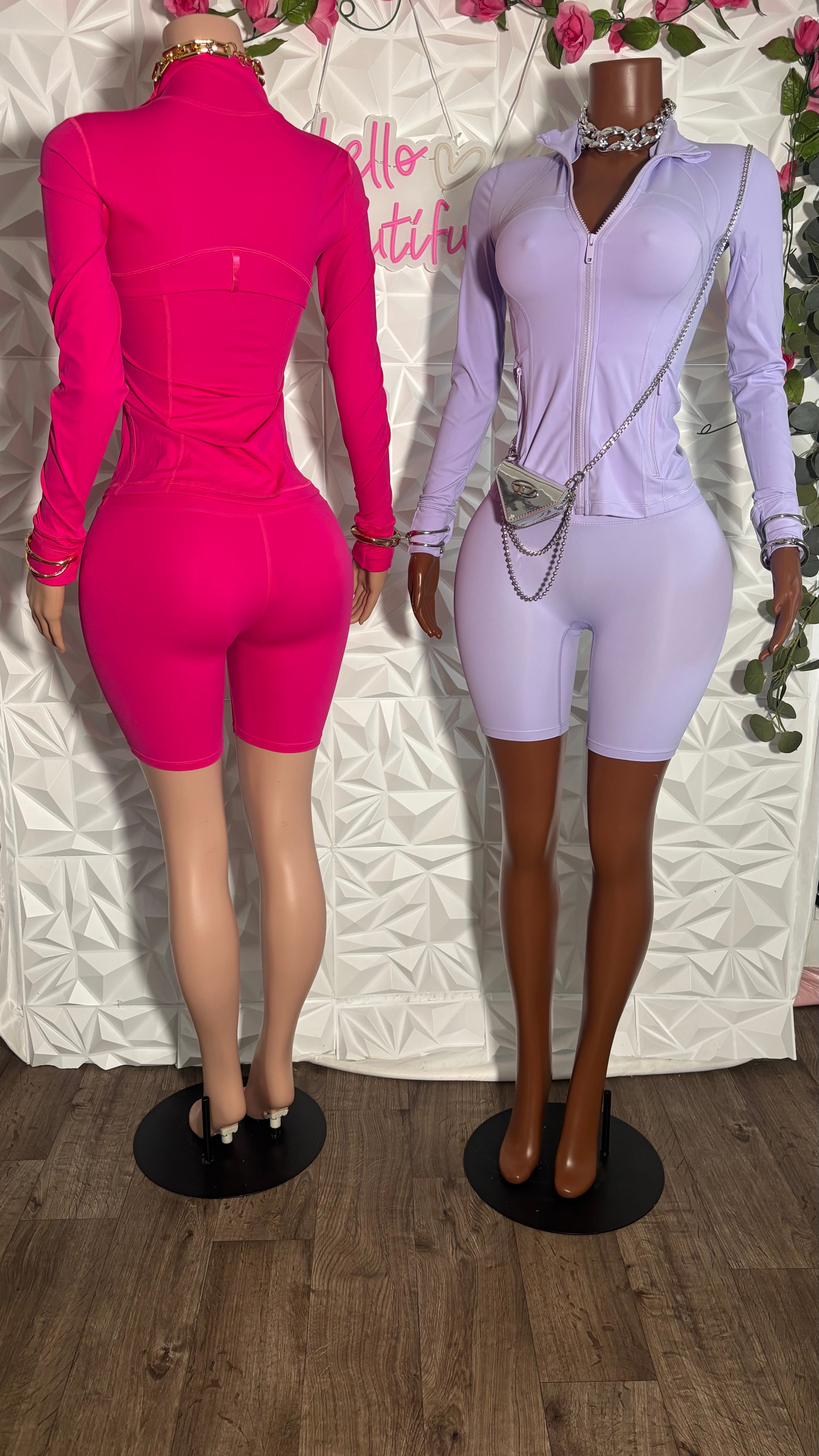 Lu dupe shorts set (Pink)