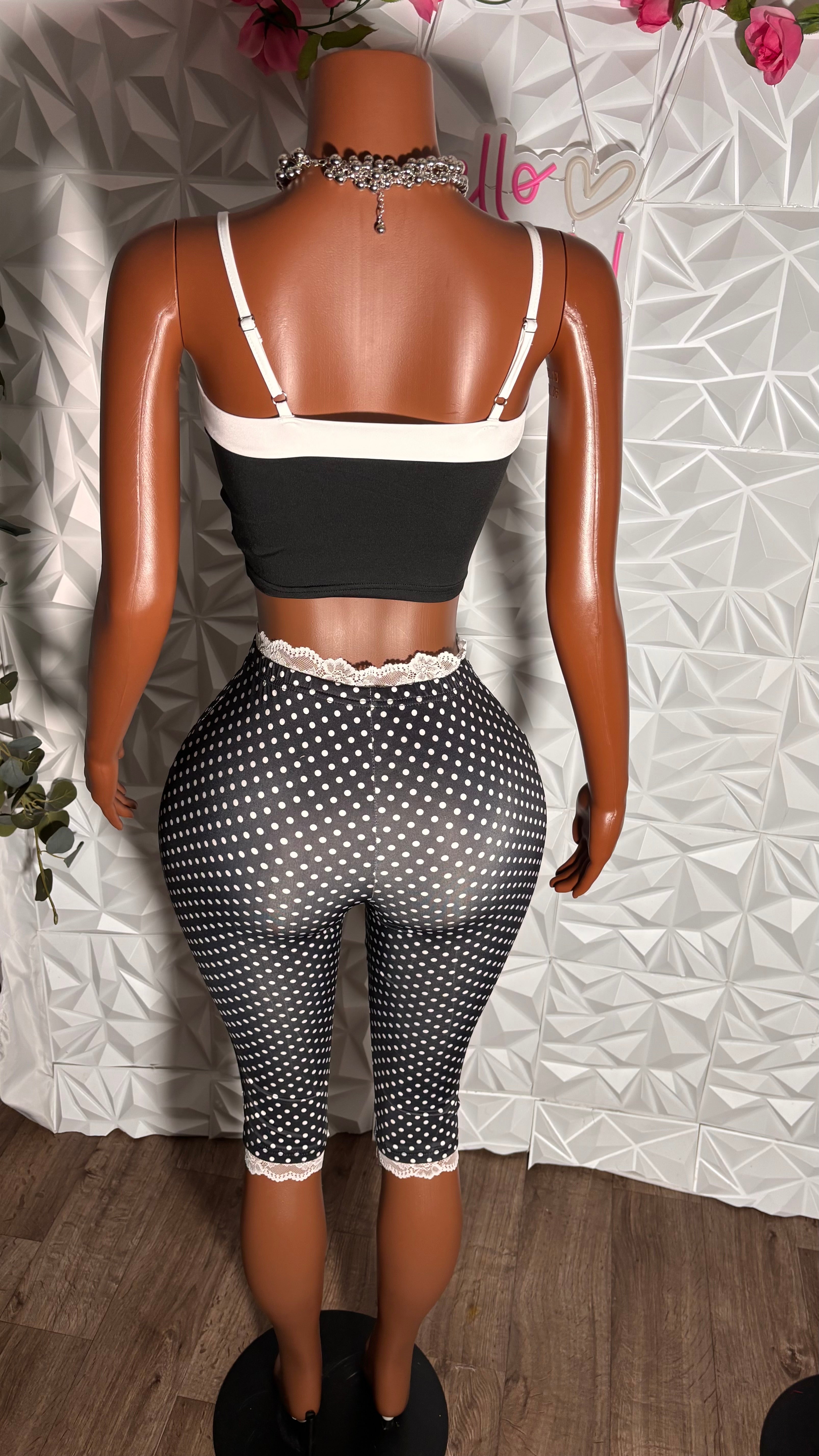 Polka dot set (Black)