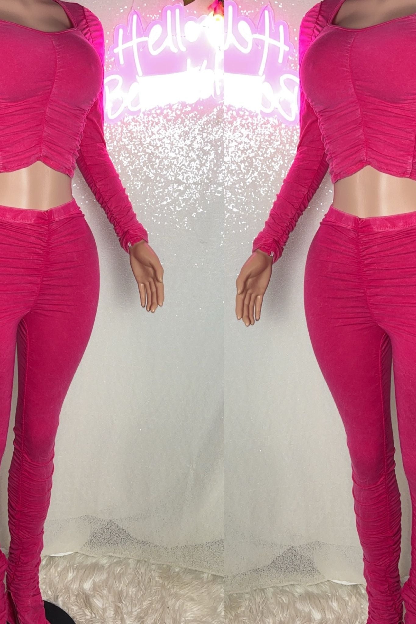 Ruched Set (Pink)
