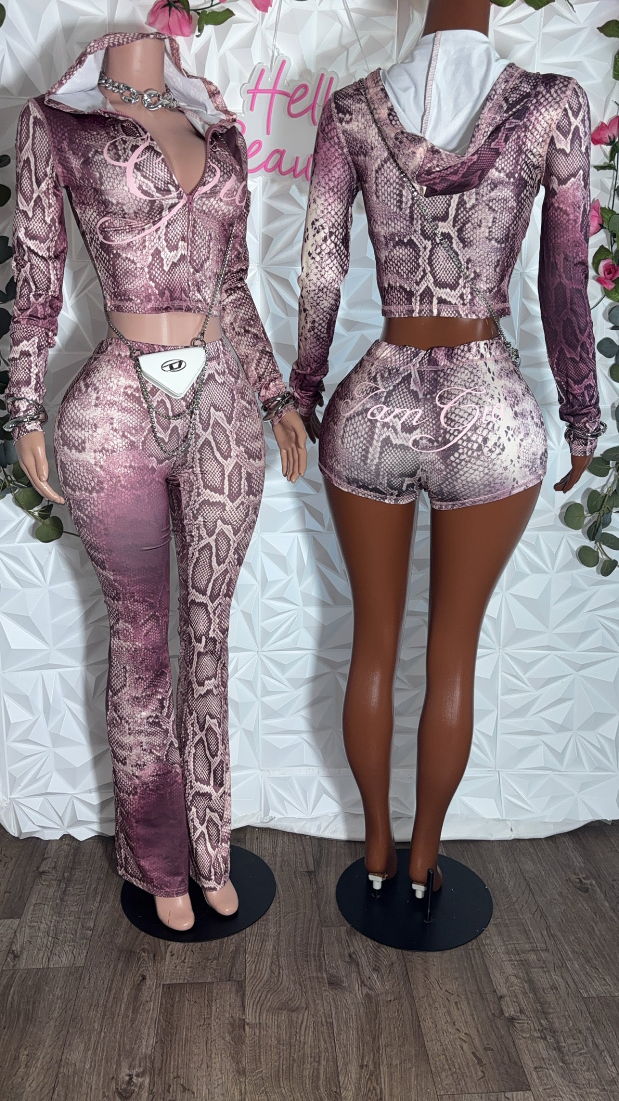 Gigi shorts set (snake skin)