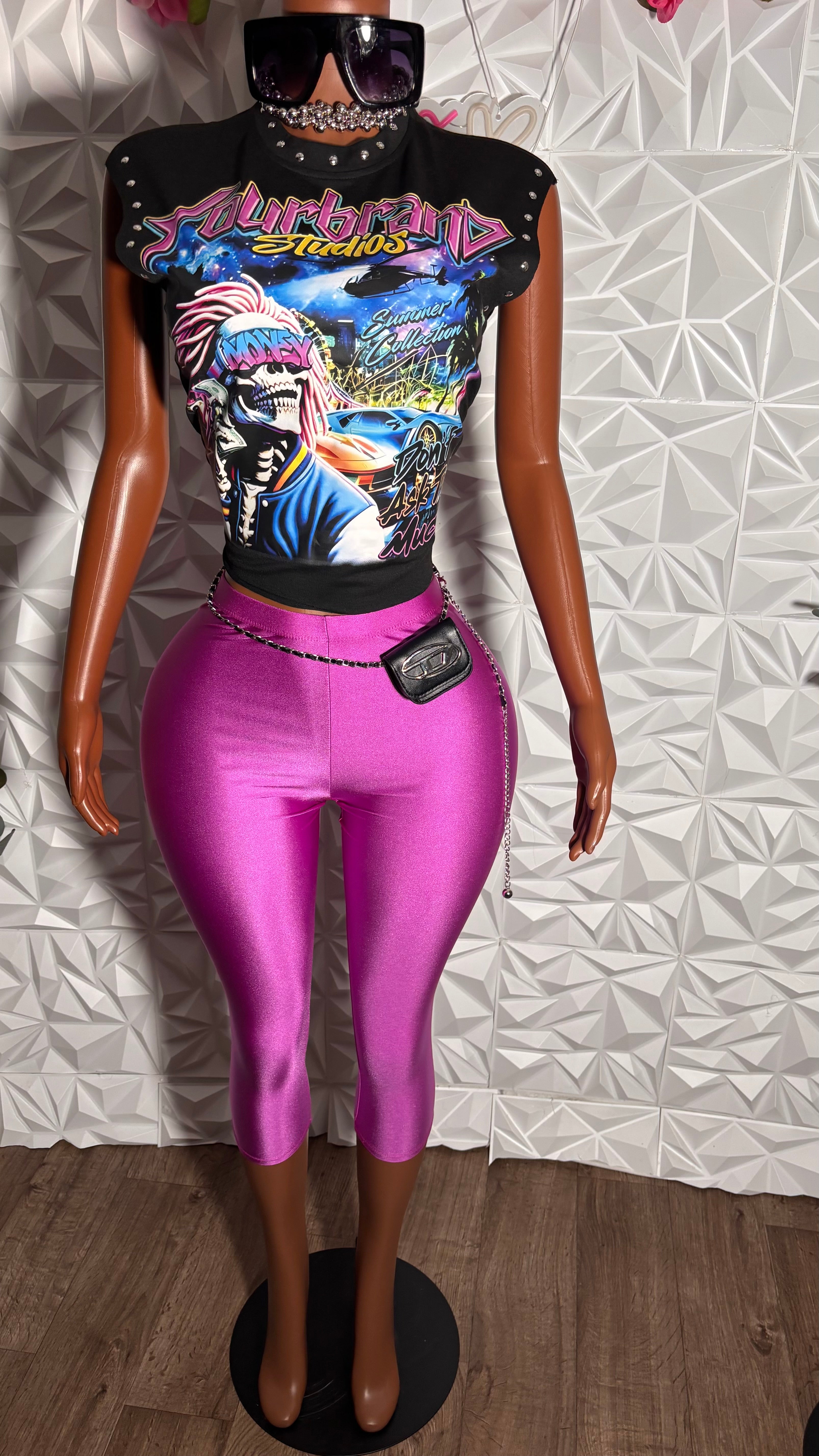Shiny Capris (Purple)