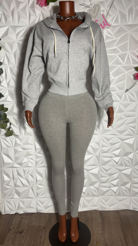 Jacket and leggings 2 piece set (2 colors)