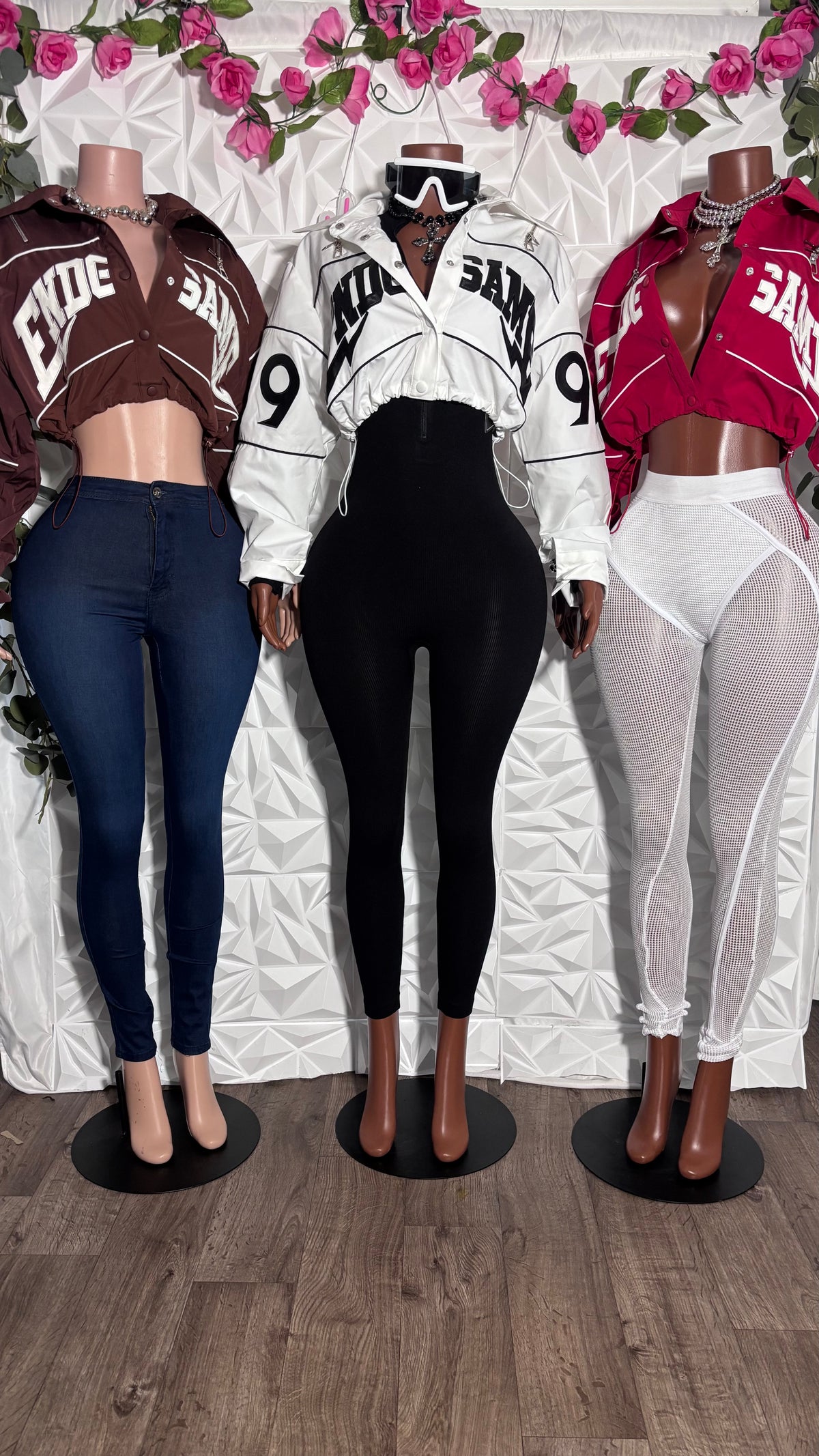 Varsity Flava Cropped Jacket (Brown)