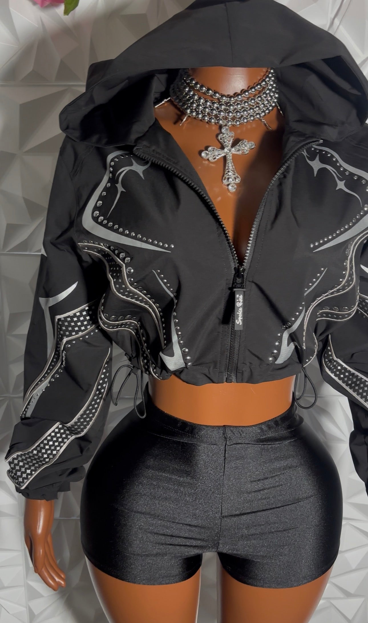 Abstract crop jacket