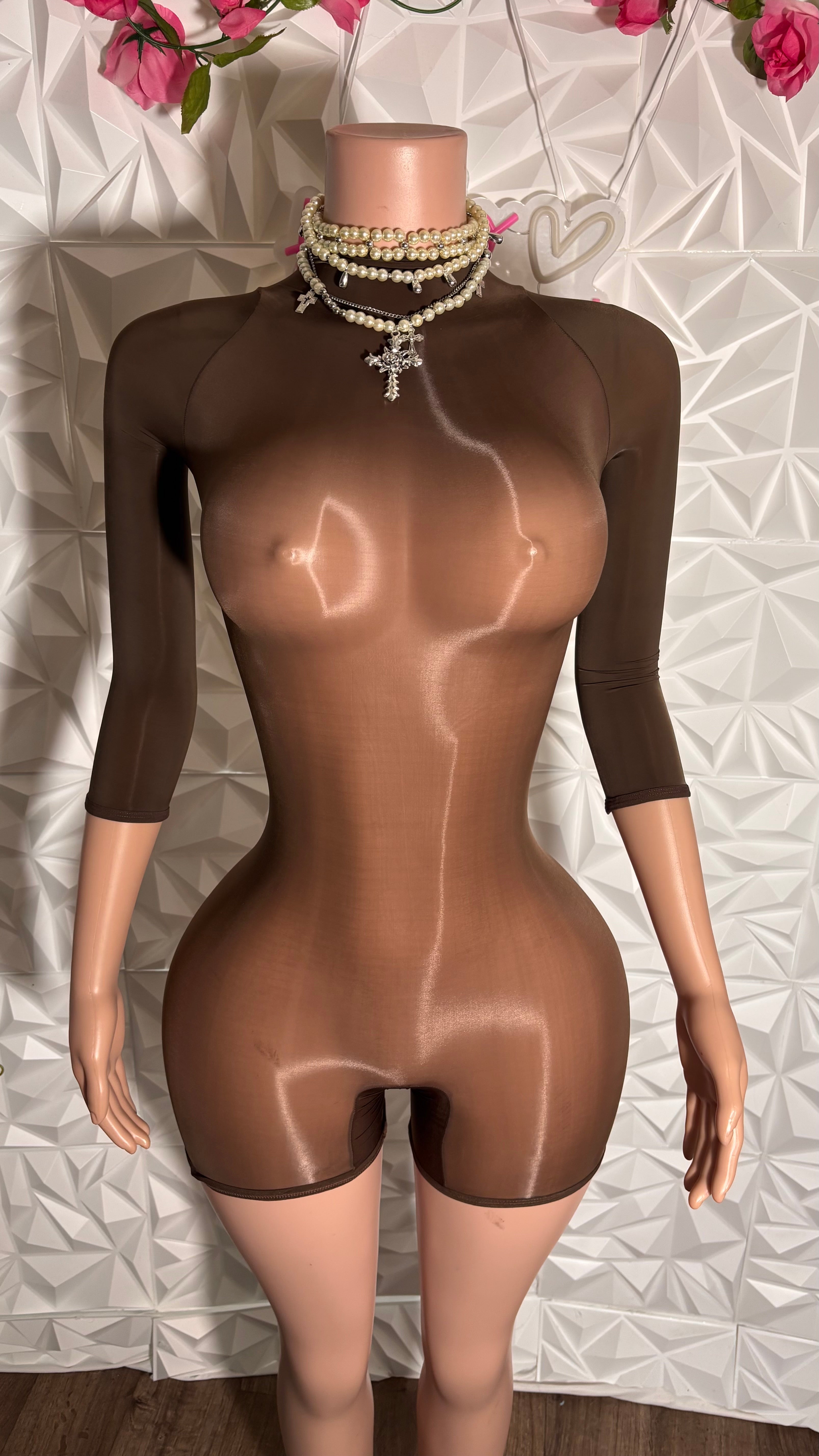 Stocking Romper (Brown)