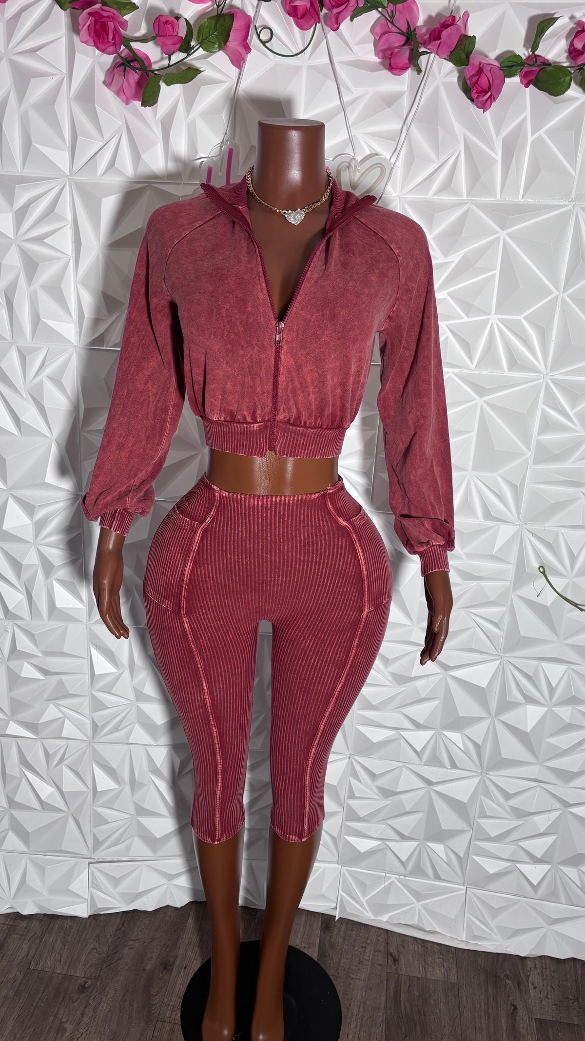 Acid capri set (Burgundy)