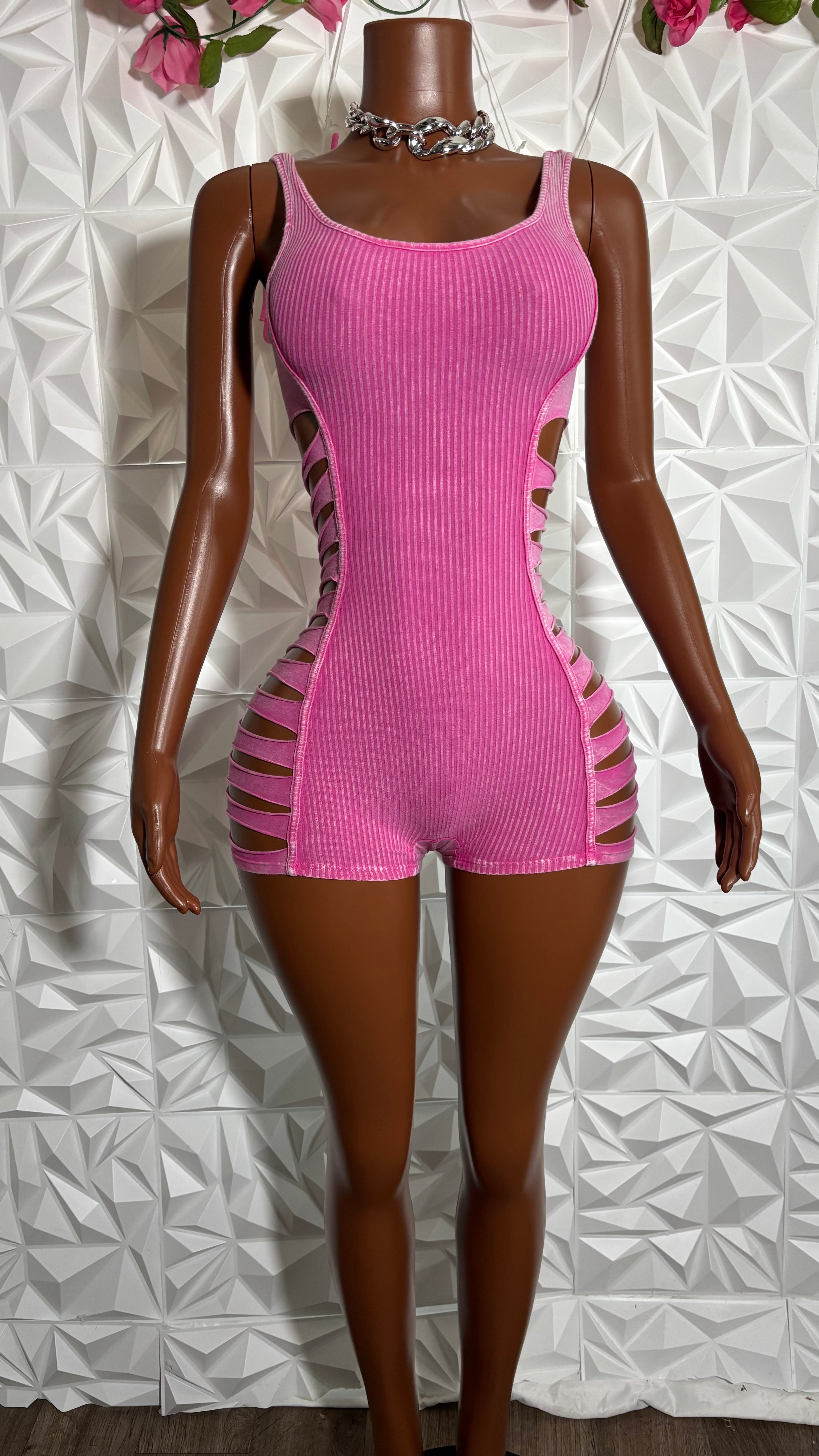 Split decision romper (Pink)