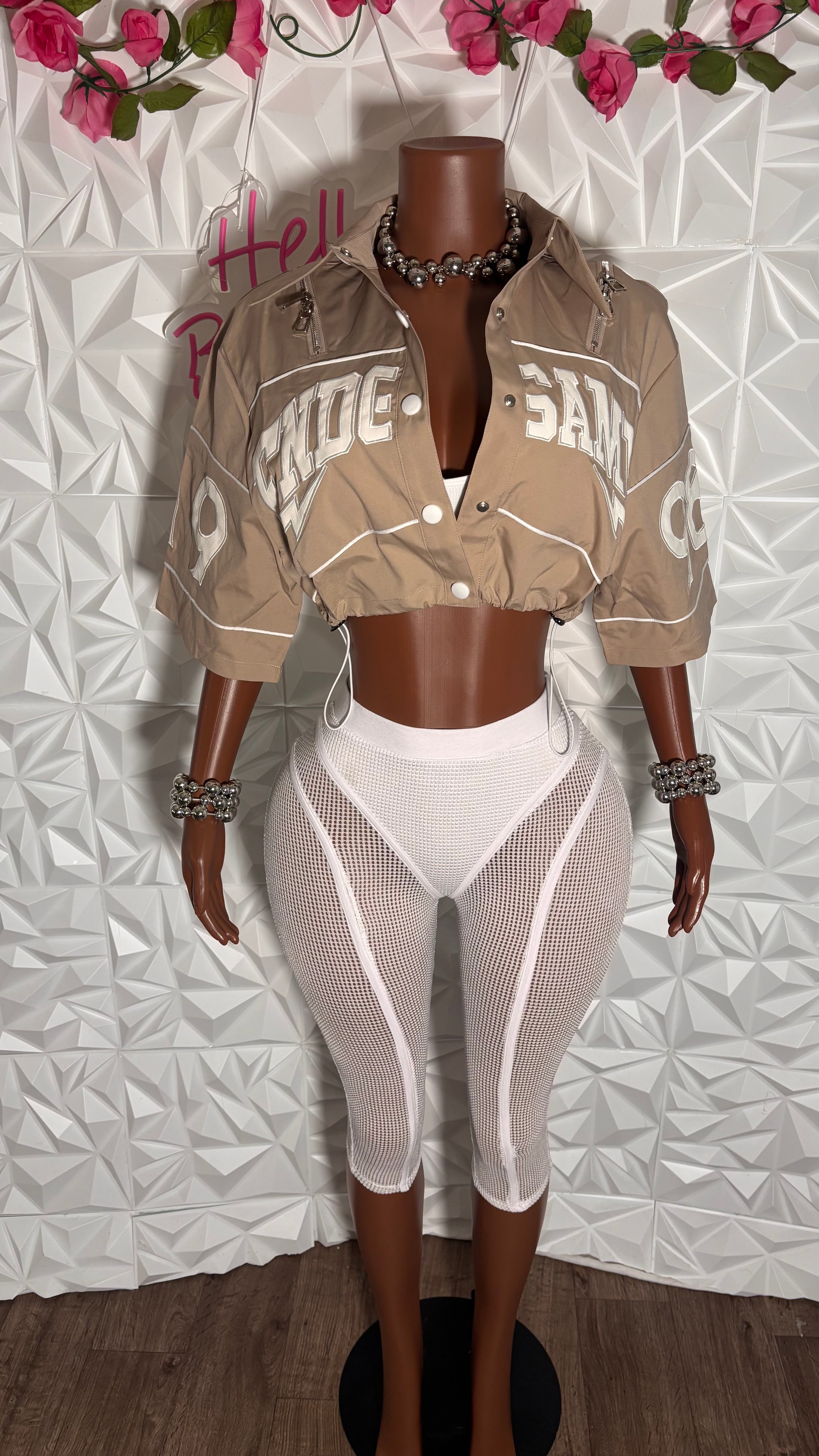 Off duty baddie top (Tan)