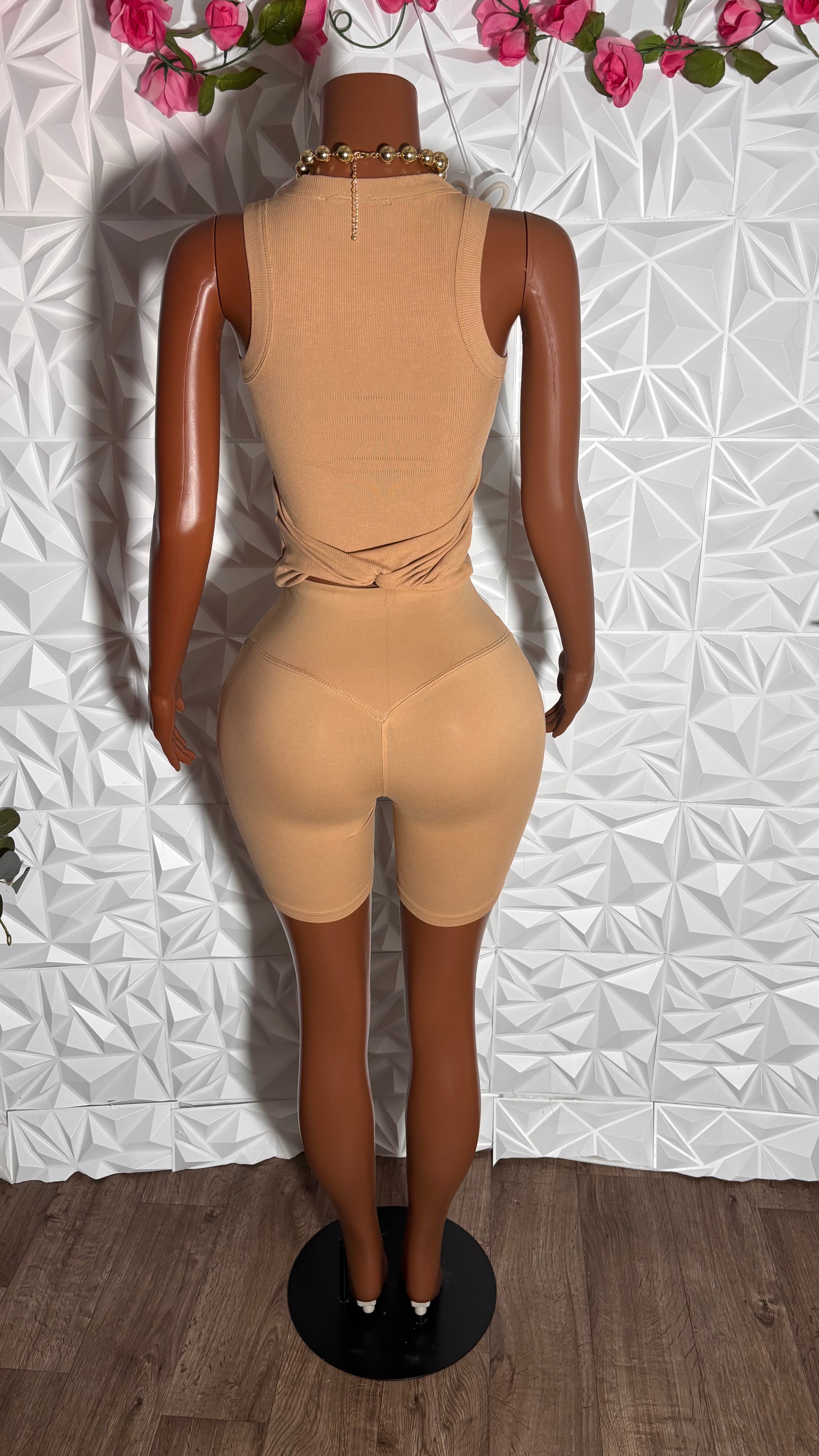 Tank biker set (Dark Camal)