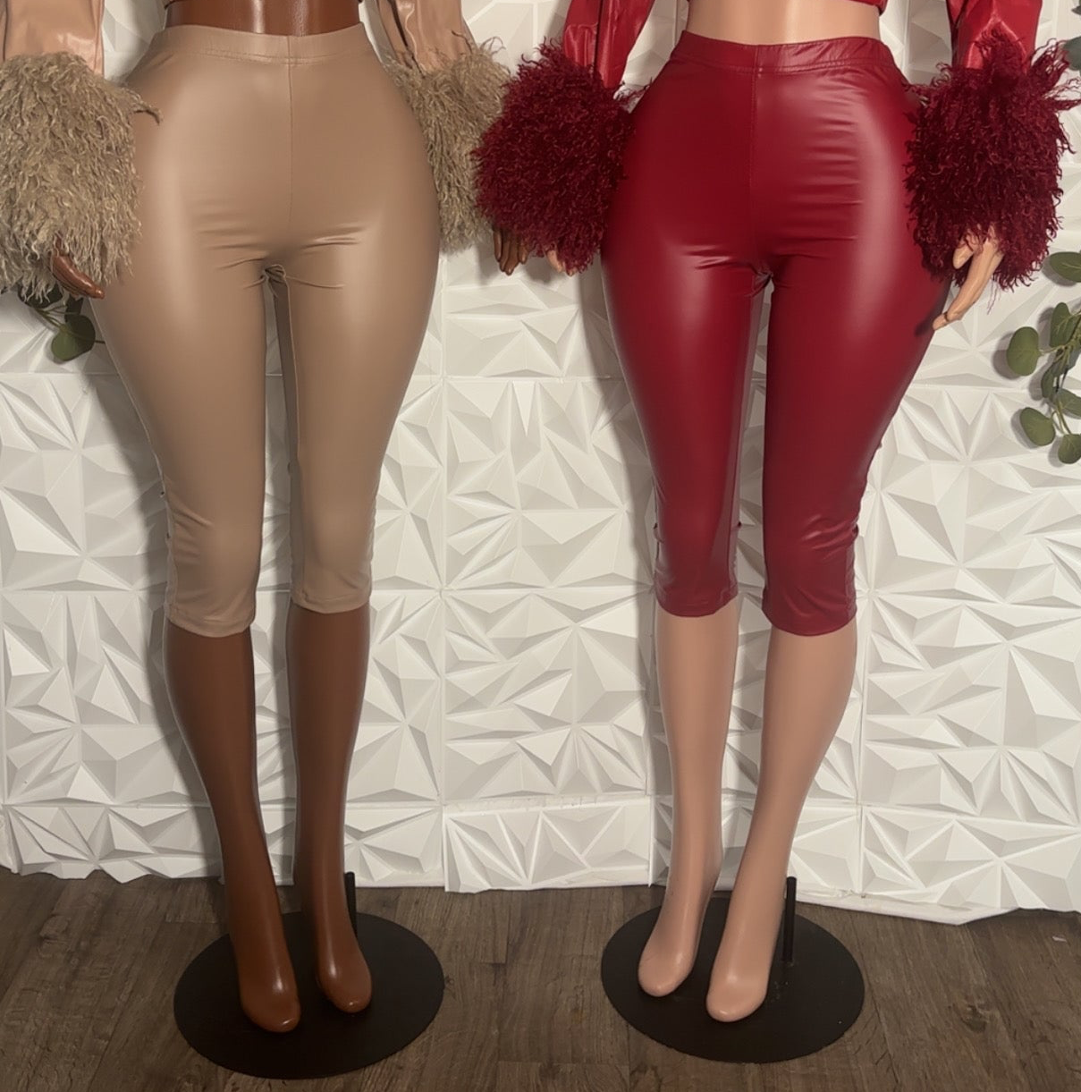 Leather capris
