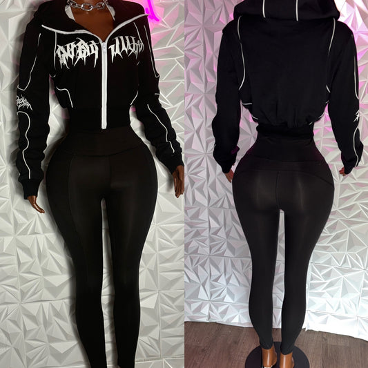 Graphics jacket and legging set
