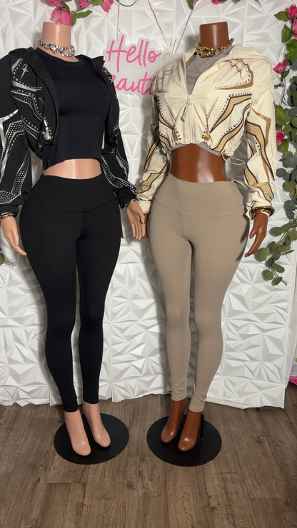 Abstract crop jacket