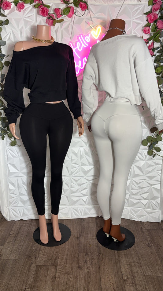 Off shoulder sweater set