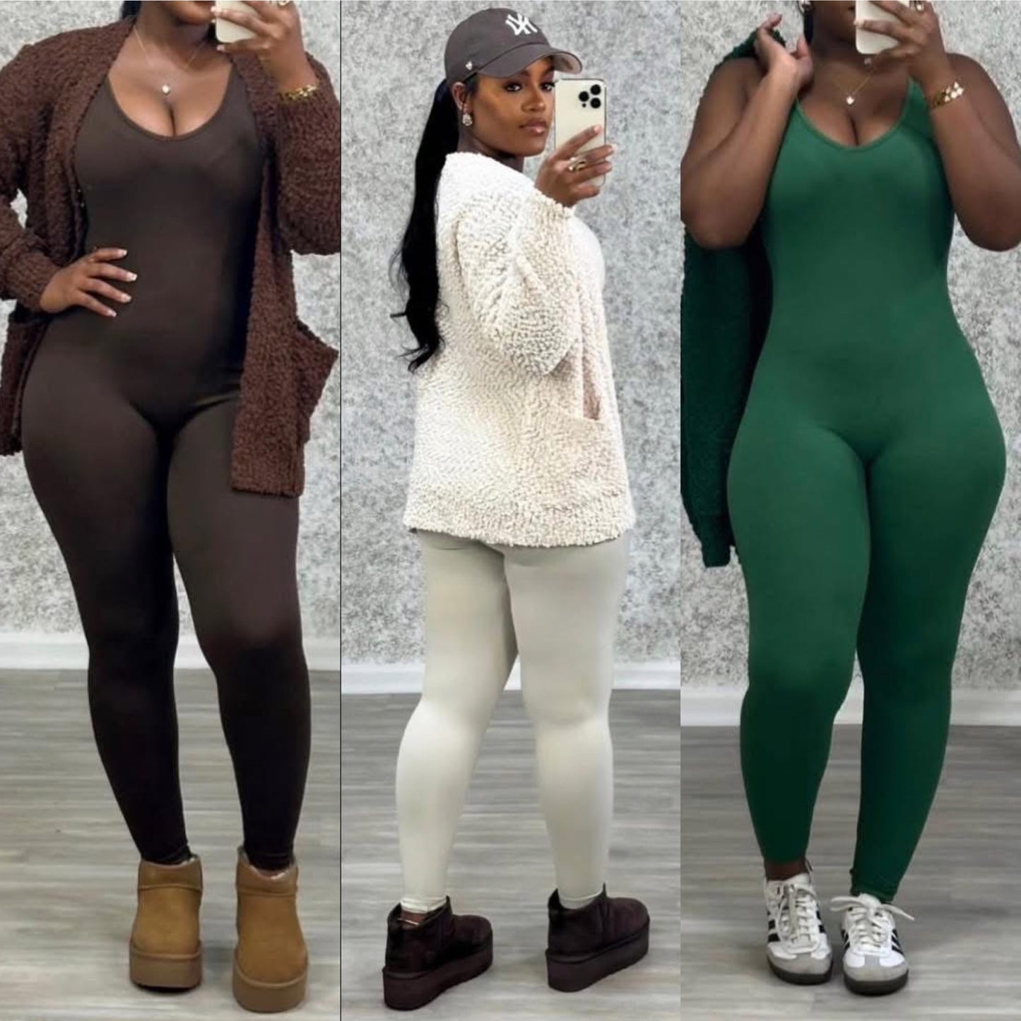 Cardigan and jumpsuit set (4 colors)