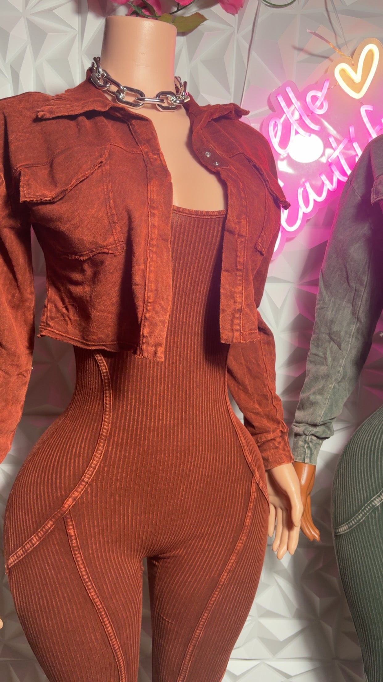 Mineral wash jumpsuit set (5 colors)