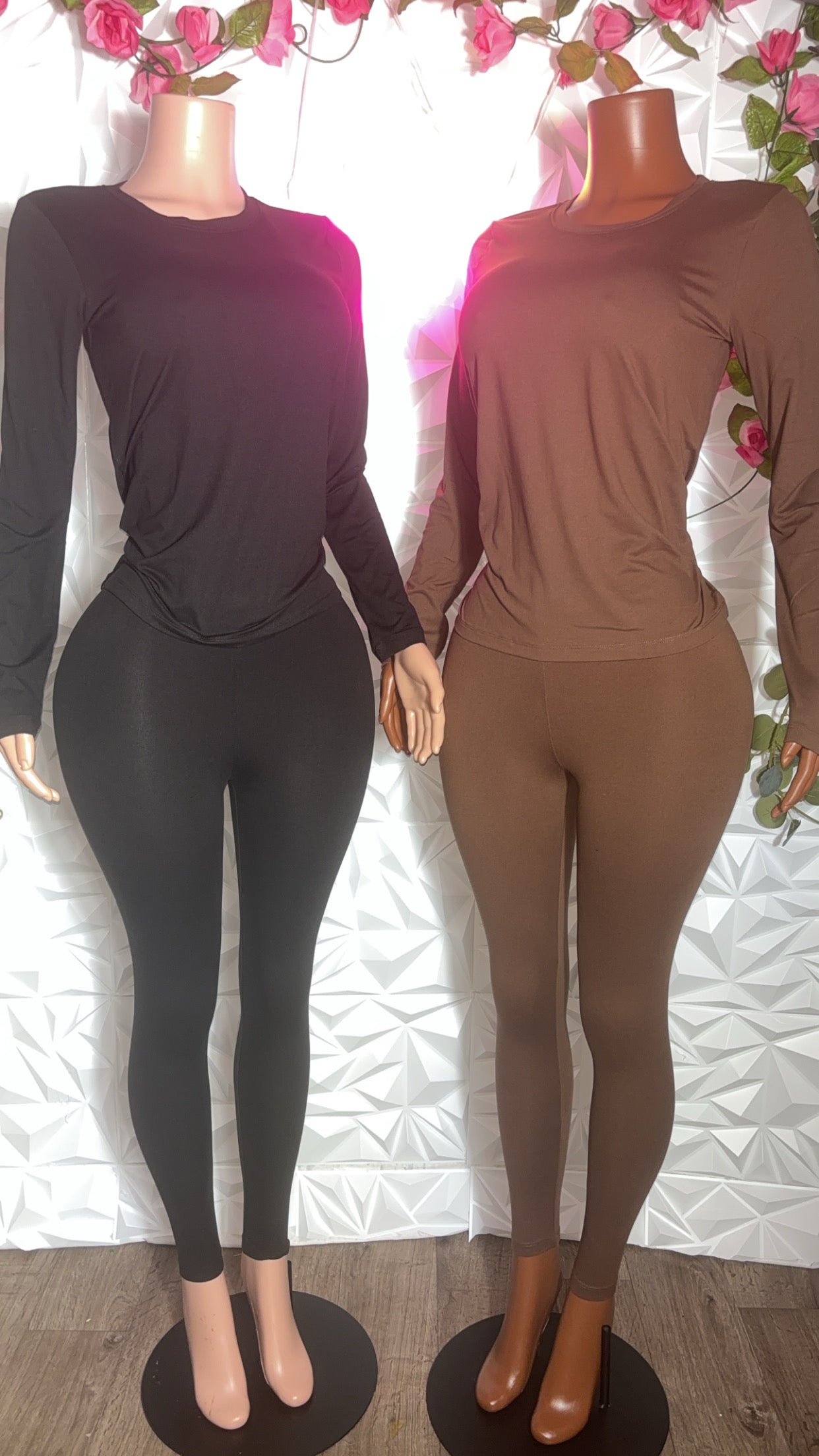 Long sleeve legging sets (2 colors)