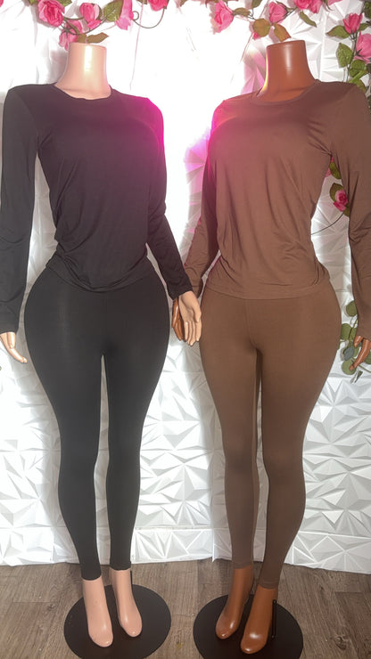 XL long sleeve legging sets (3 colors)