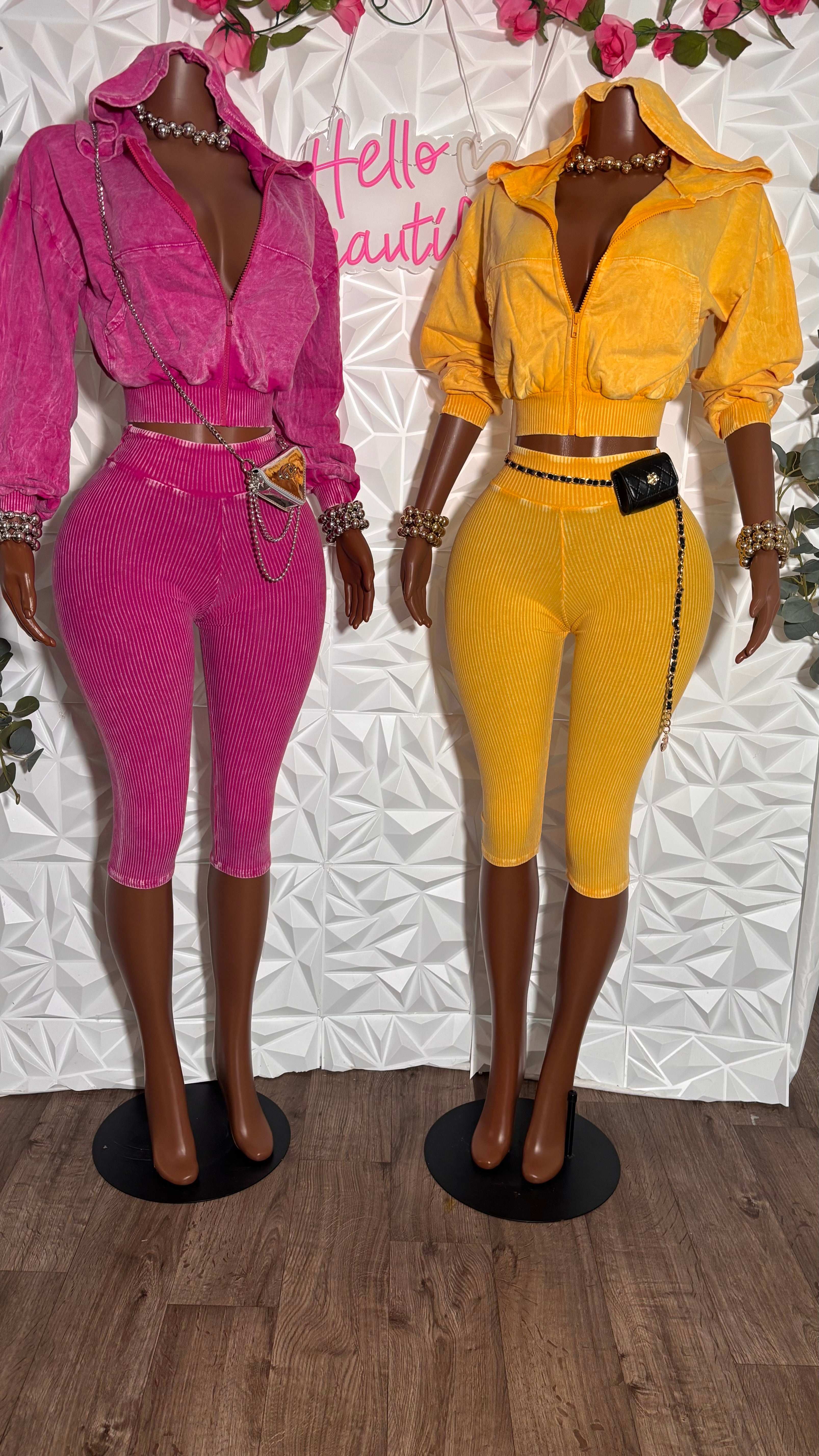 Acid capri set (Pink)