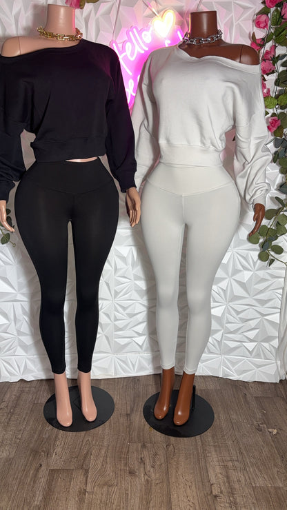 Off shoulder sweater set