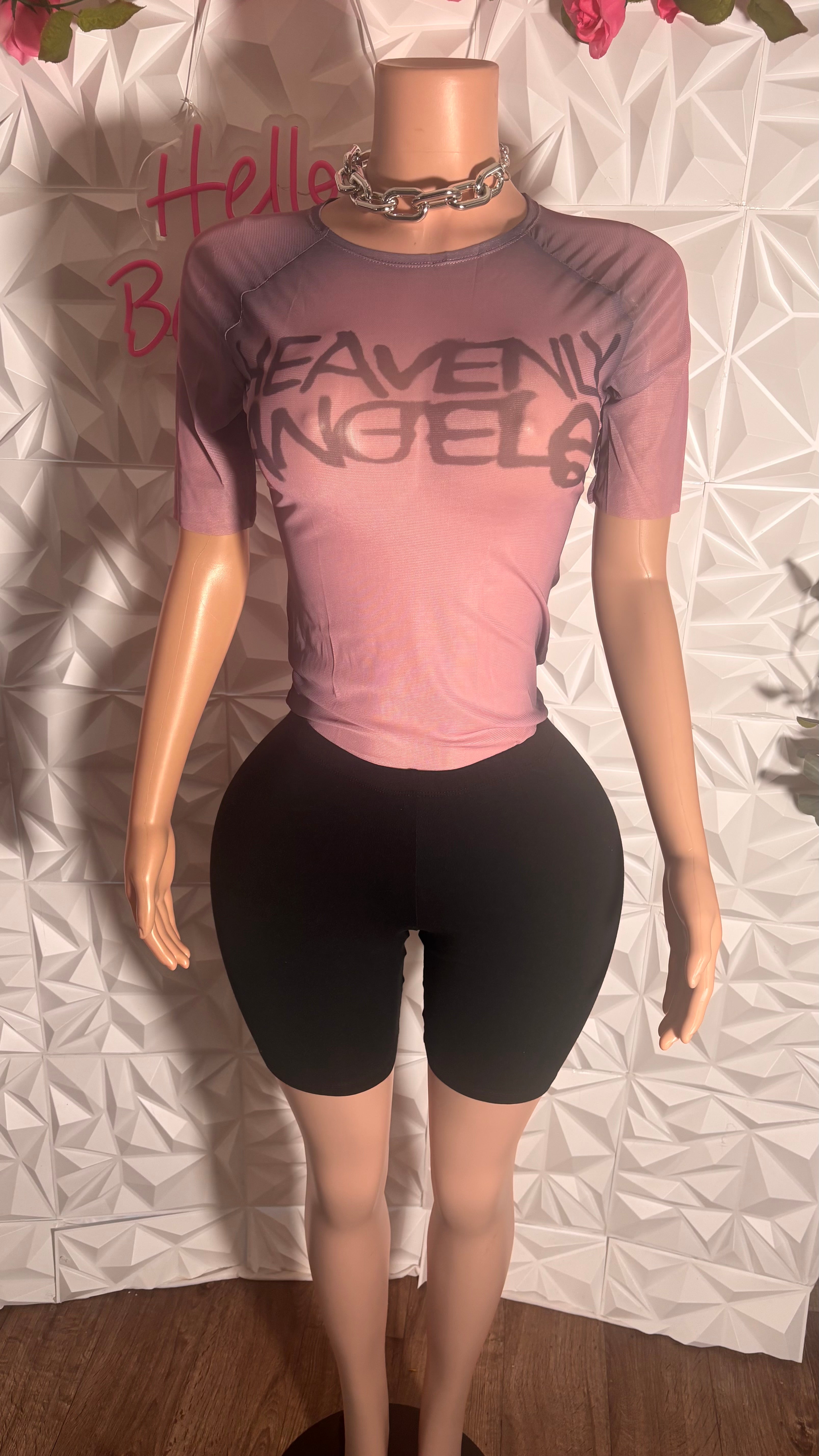 Angel mesh top (light purple)