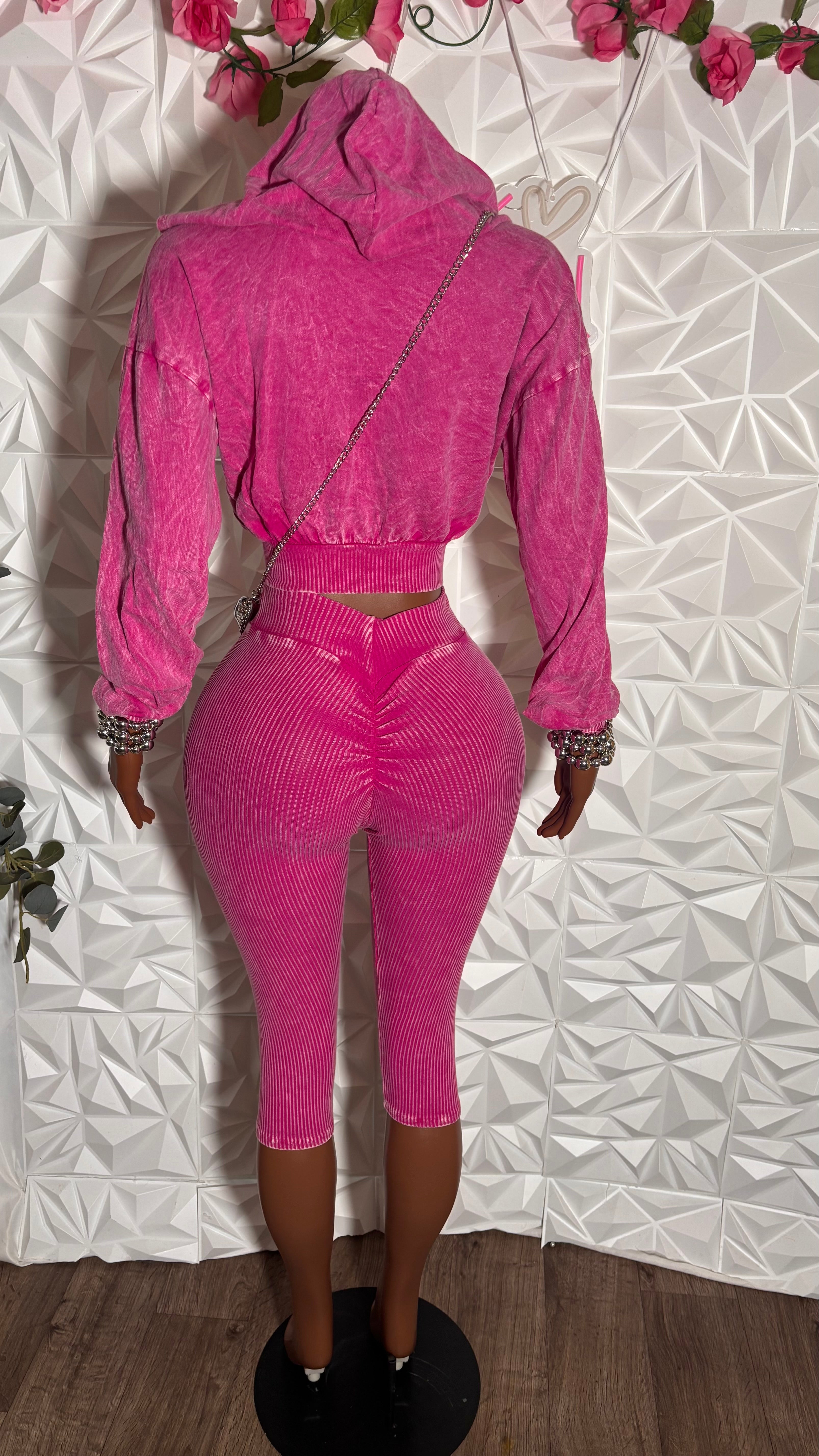 Acid capri set (Pink)