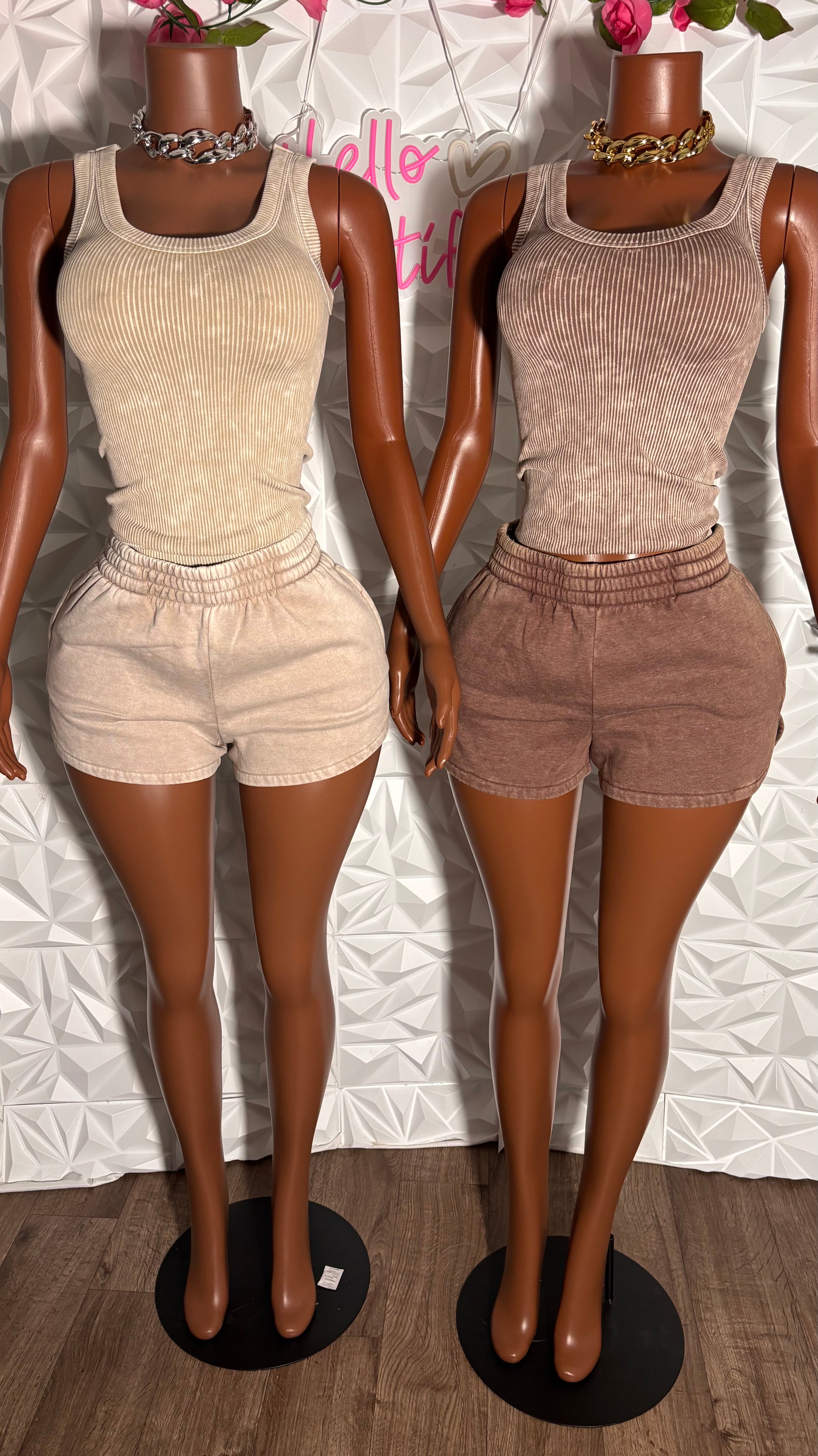 Acid short set (Tan)